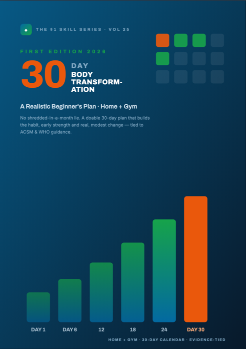 30-Day Body Transformation — A Realistic Beginner's Plan (Home + Gym)